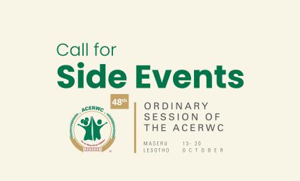 Call for Side Events during the 48th Ordinary Session of the ACERWC